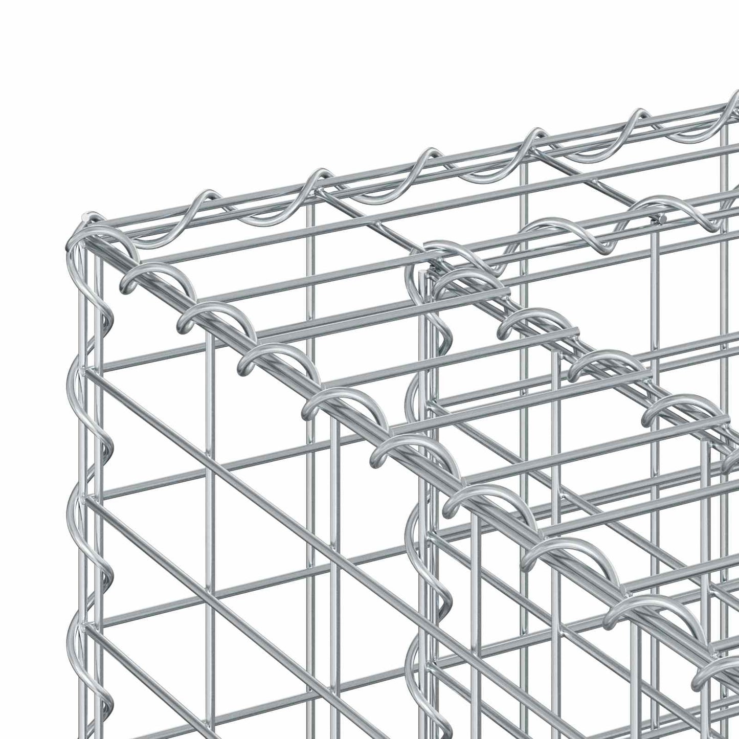 Gabion Raised Bed 2 pcs Silver 170 x 50 x 150 cm