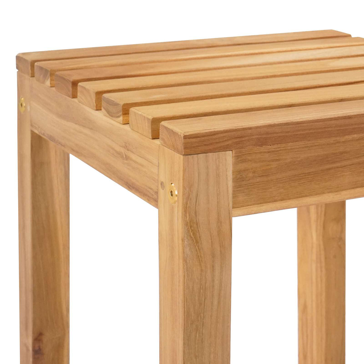 Bar Stool 4 pcs Natural Solid Teak Wood