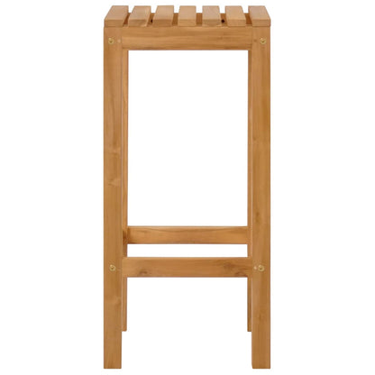 Bar Stool 4 pcs Natural Solid Teak Wood