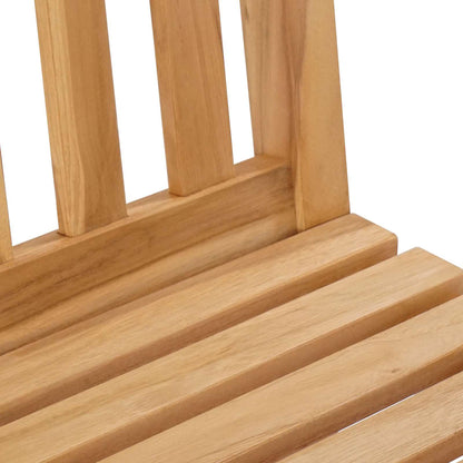 Bar Stool 2 pcs Natural Solid Teak Wood