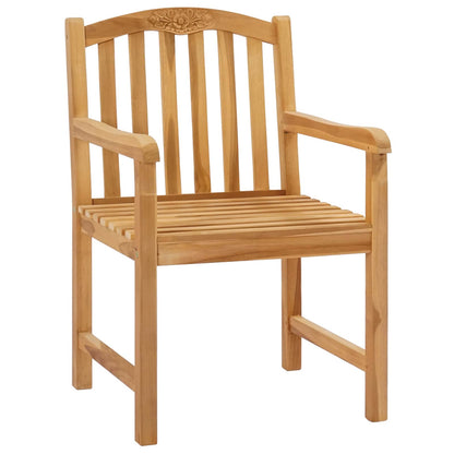 Handcarved Rose Chair 2 pcs Natural Solid Teak Wood