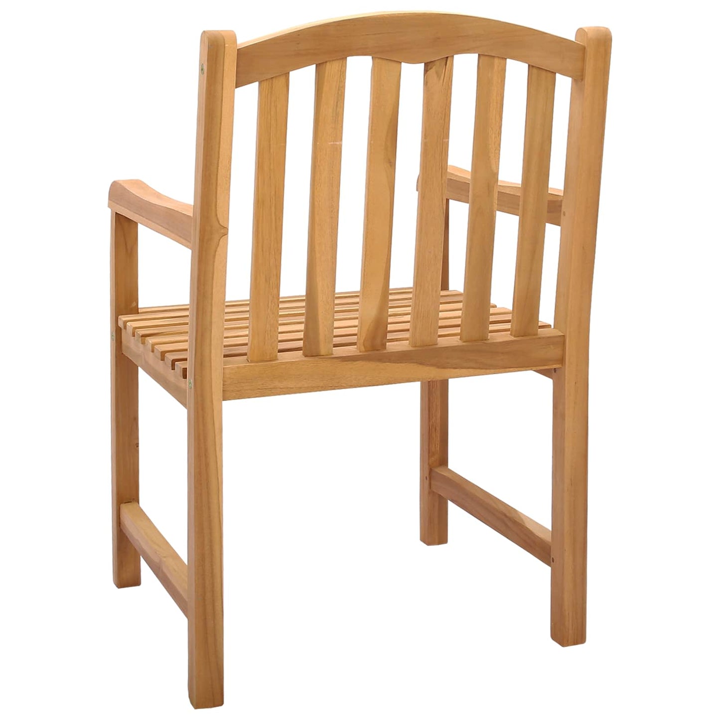 Handcarved Rose Chair 2 pcs Natural Solid Teak Wood