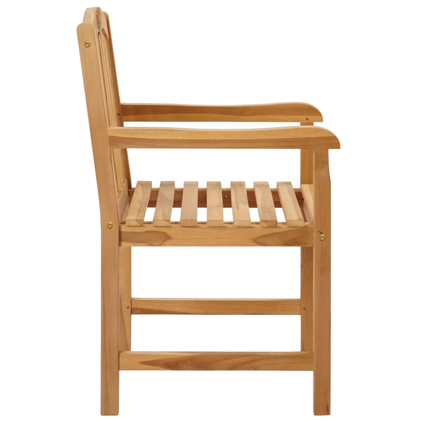Handcarved Rose Chair 2 pcs Natural Solid Teak Wood