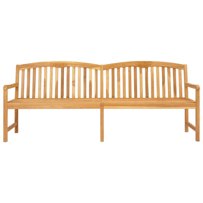 Handcarved Rose Bench 228 x 60 x 90 cm Solid Teak Wood Natural