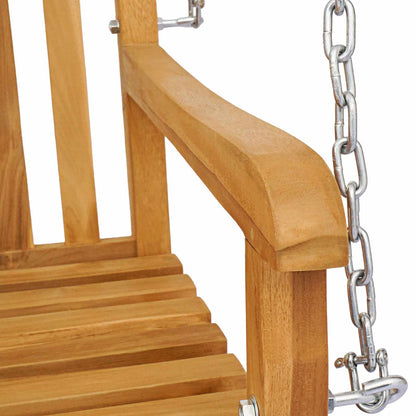Swing Bench 114 x 61 x 61.5 cm Solid Teak Wood Natural