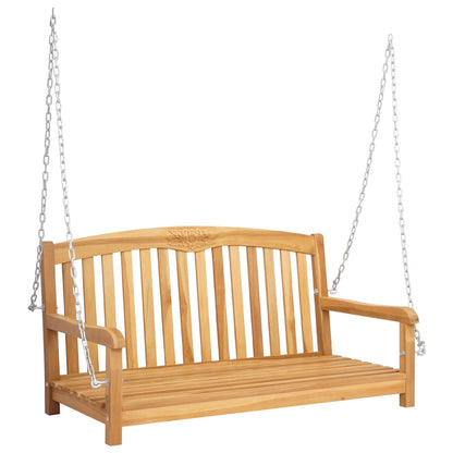 Swing Bench 114 x 61 x 61.5 cm Solid Teak Wood Natural