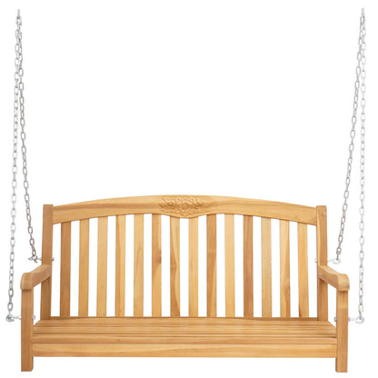 Swing Bench 114 x 61 x 61.5 cm Solid Teak Wood Natural