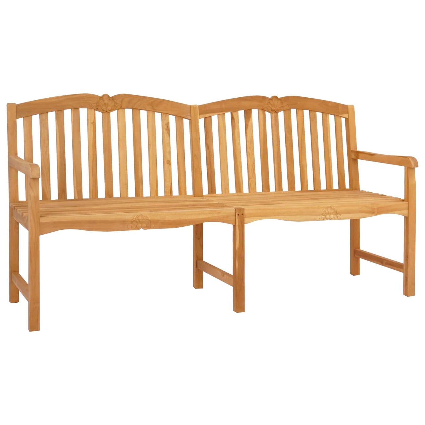 Handcarved Rose Bench 180.5 x 60 x 96 cm Solid Teak Wood