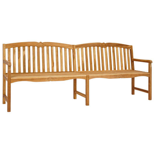 Handcarved Shell Bench 228 x 61 x 94.5 cm Solid Teak Wood