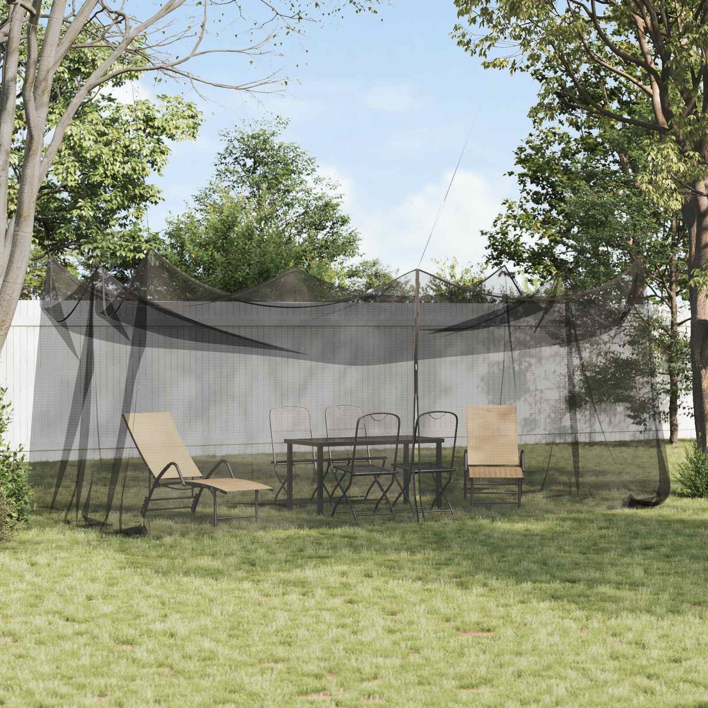 Garden Mosquito Net 156 Mesh Black 3 x 6 x 2.5 m Polyester