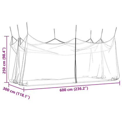 Garden Mosquito Net 156 Mesh Black 3 x 6 x 2.5 m Polyester