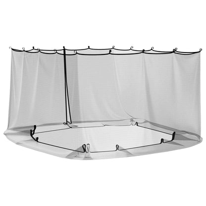 Mosquito Net for Gazebo 220 mesh Black 3.6 x 3 x 2 m Polyester