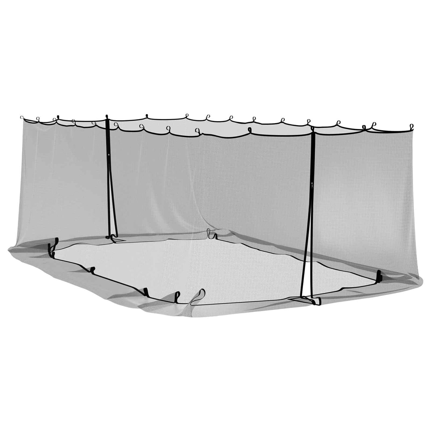 Mosquito Net for Gazebo 220 mesh Black 6 x 3 x 2 m Polyester