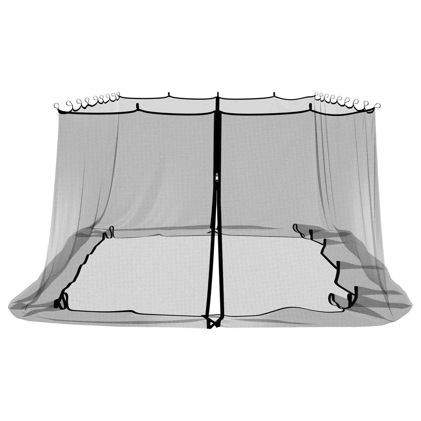Mosquito Net for Gazebo 220 mesh Black 6 x 3 x 2 m Polyester