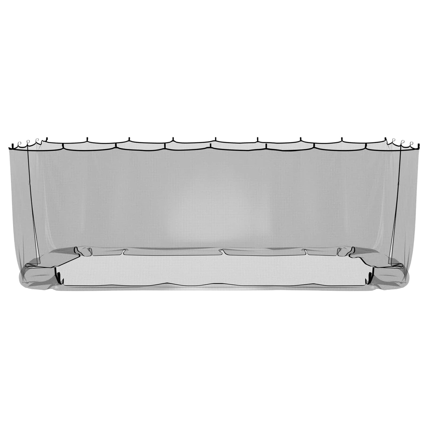 Mosquito Net for Gazebo 220 mesh Black 6 x 3 x 2 m Polyester