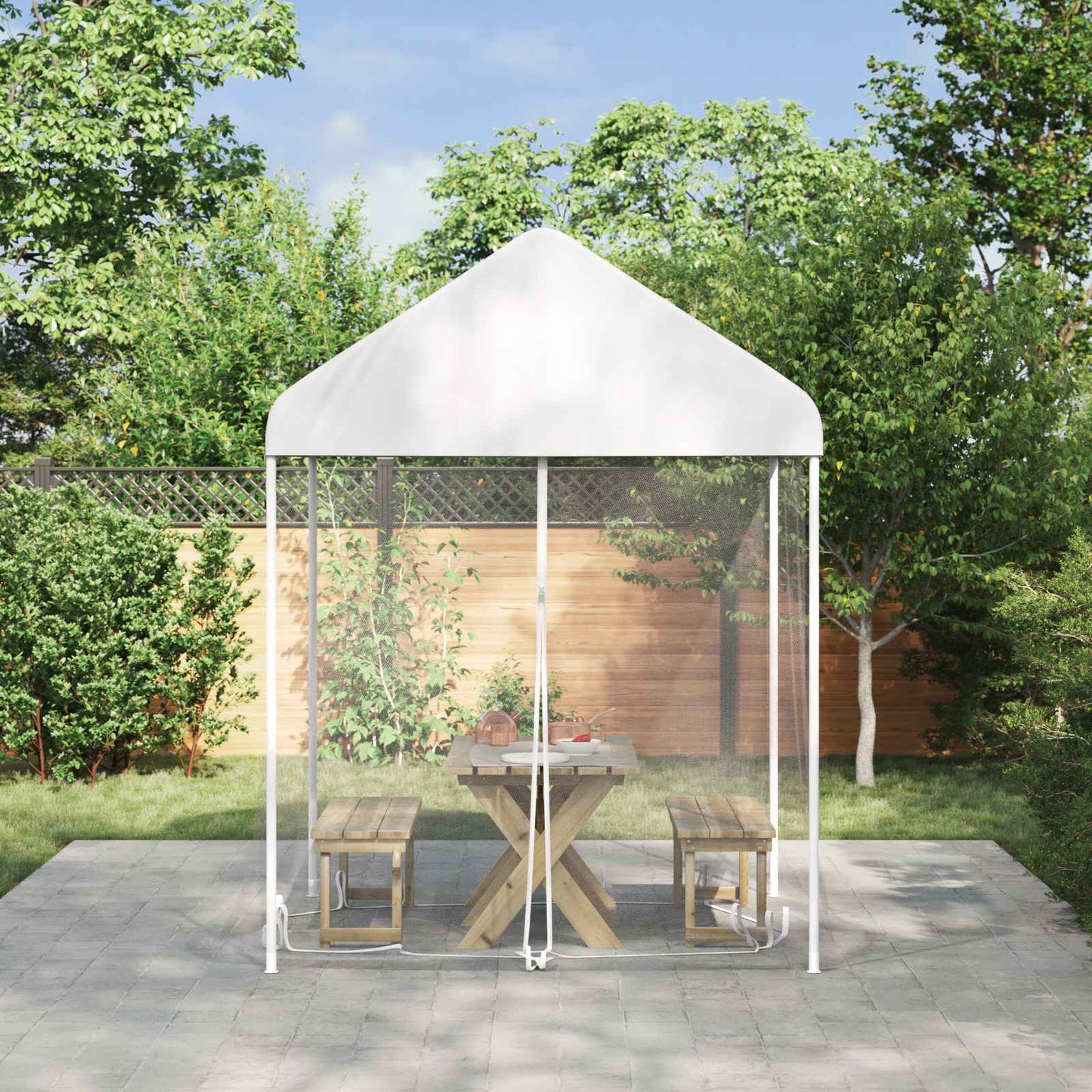 Mosquito Net for Gazebo 220 Mesh 220 mesh White 2 x 2 x 2 m