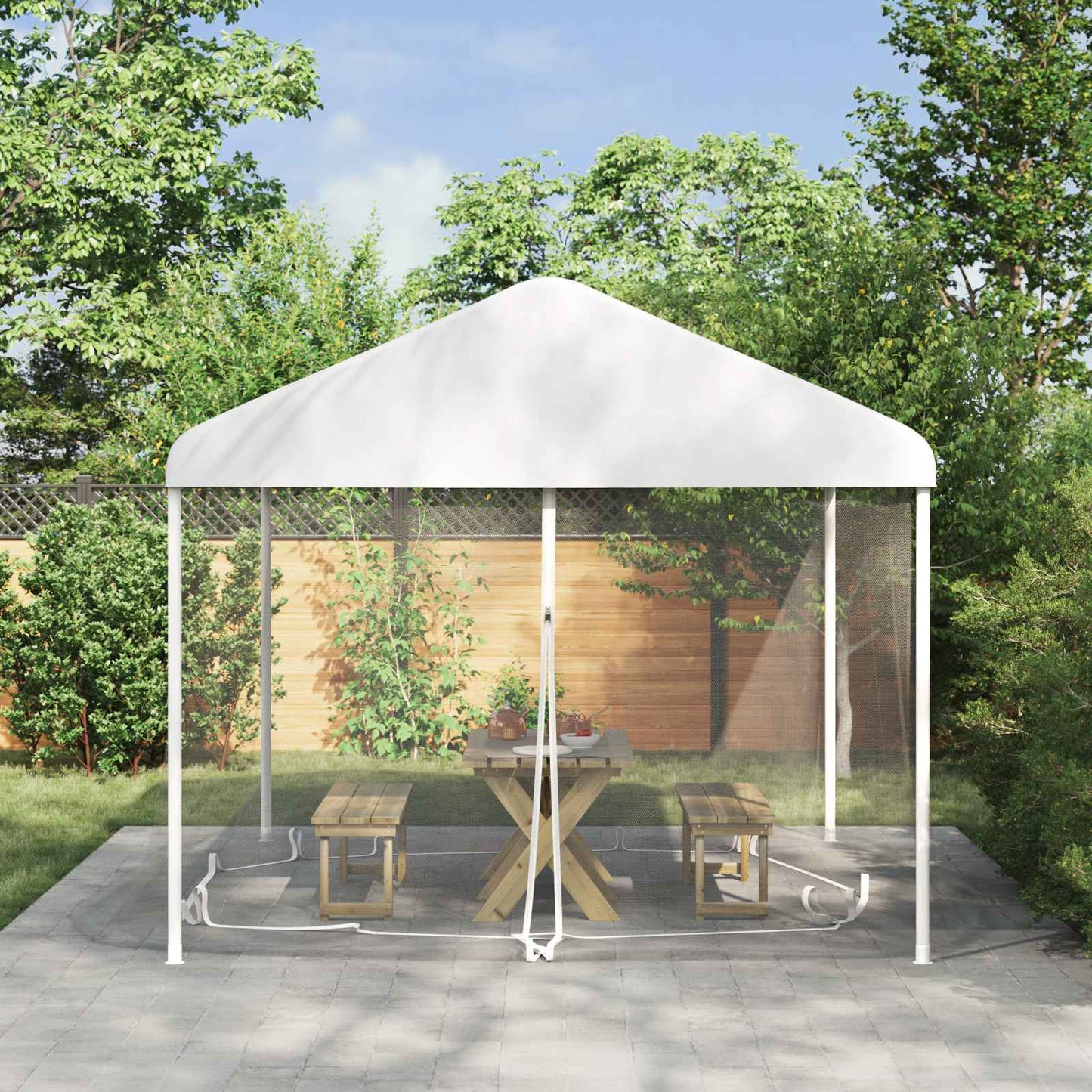 Mosquito Net for Gazebo 220 mesh White 4.5 x 3 x 2 m Polyester