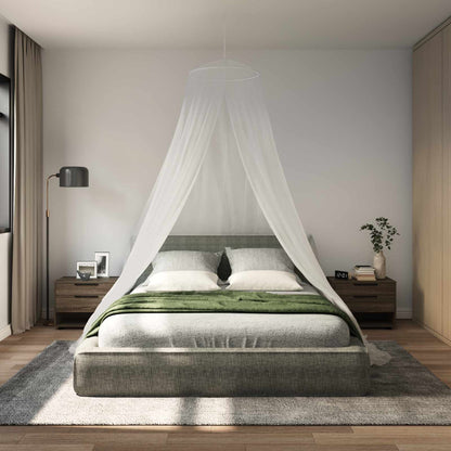 Mosquito Net for Bed 3 pcs 156 mesh White ⌀56 x 220 cm