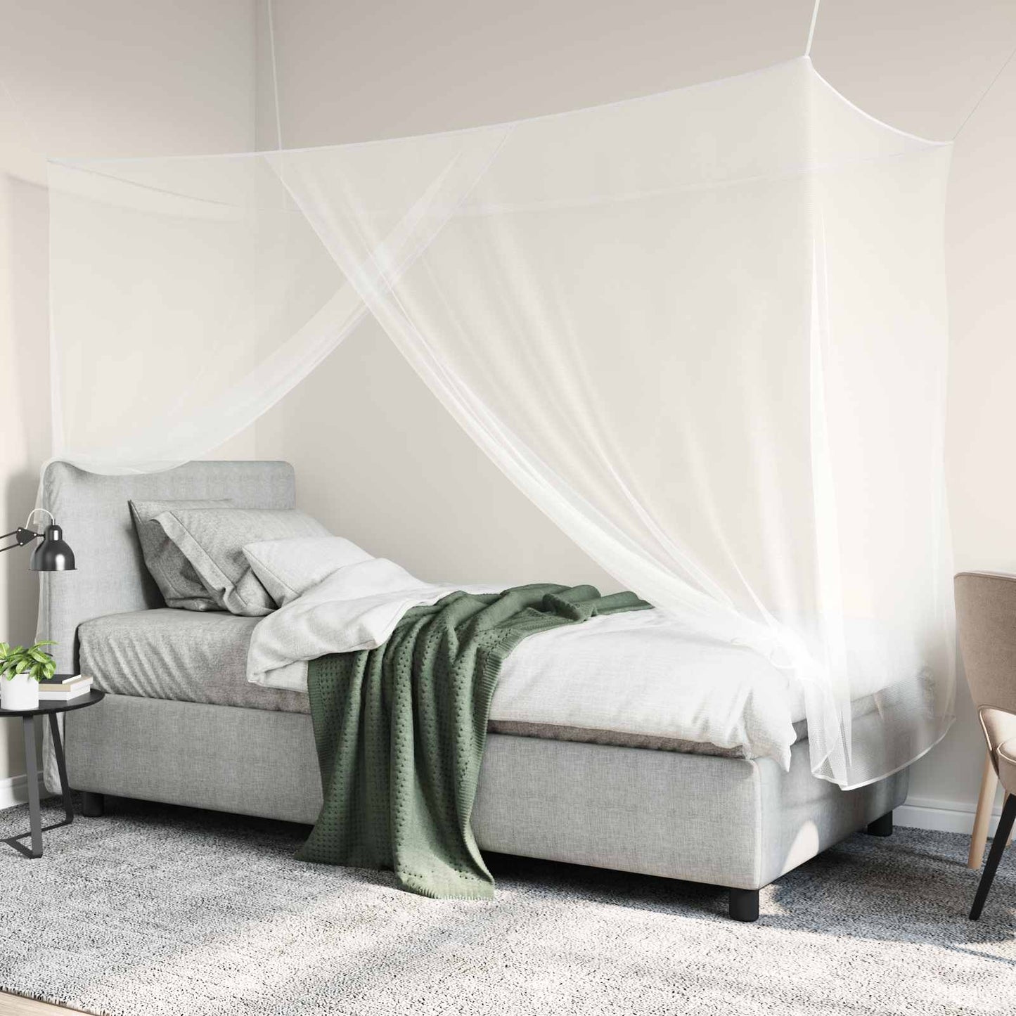 Mosquito Net for Bed 3 pcs 156 mesh White 220 x 100 x 150 cm