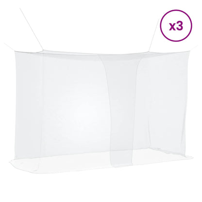 Mosquito Net for Bed 3 pcs 156 mesh White 220 x 120 x 150 cm