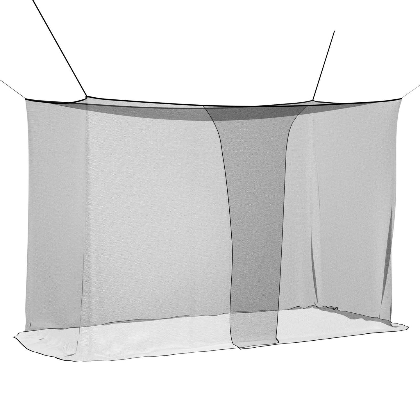Mosquito Net for Bed 156 mesh Black 220 x 100 x 150 cm