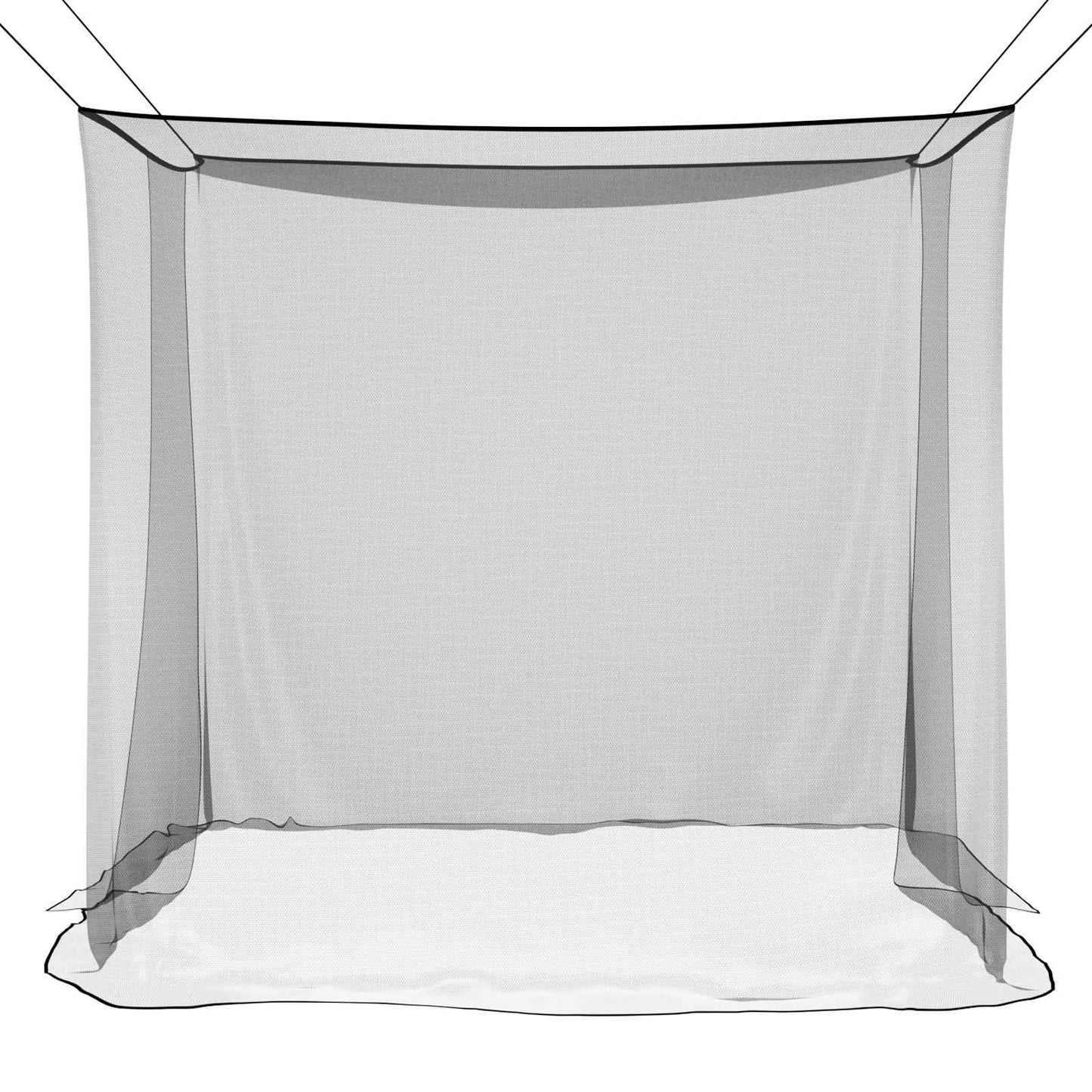 Mosquito Net for Bed 156 mesh Black 220 x 200 x 210 cm