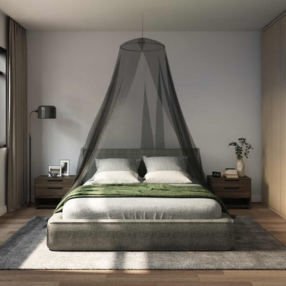 Mosquito Net for Bed 3 pcs 156 mesh Black ⌀56 x 220 cm