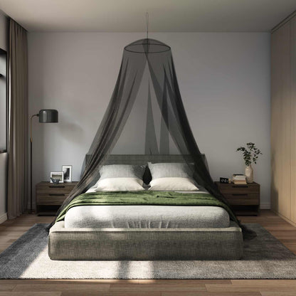 Mosquito Net for Bed 3 pcs 156 mesh Black ⌀56 x 220 cm