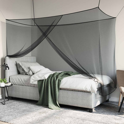Mosquito Net for Bed 3 pcs 156 mesh Black 220 x 120 x 150 cm