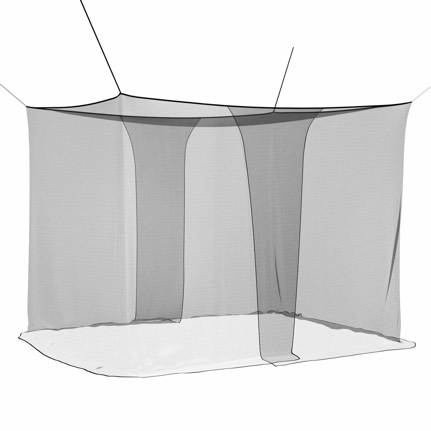 Mosquito Net for Bed 3 pcs 156 mesh Black 220 x 150 x 180 cm