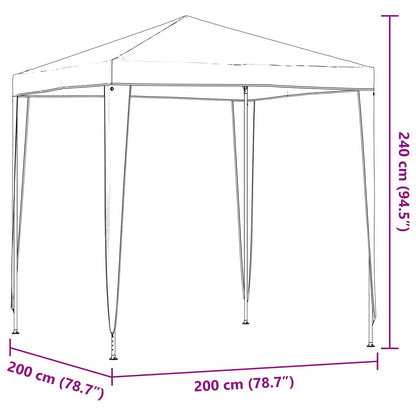 Party Tent 200 x 200 x 240 cm Light Grey PE and Steel