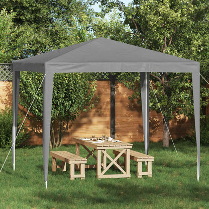 Party Tent 250 x 250 x 240 cm Light Grey PE and Steel