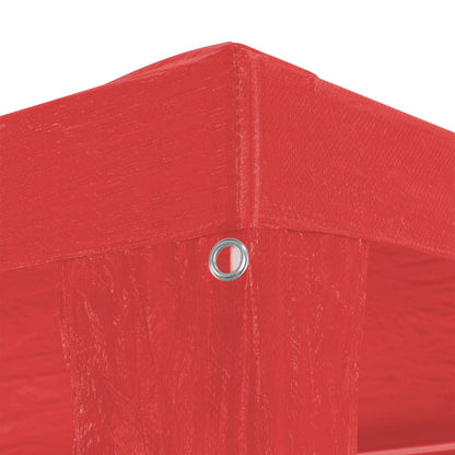 Party Tent Red 300 x 300 x 255 cm PE and Steel
