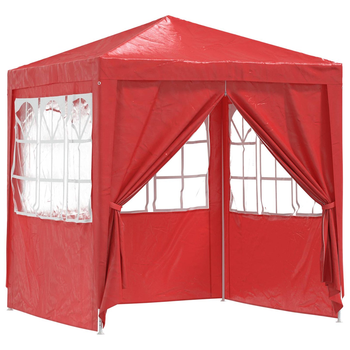 Party Tent Red 200 x 200 x 240 cm PE and Steel
