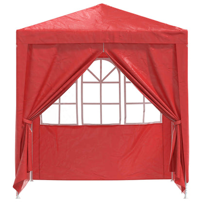 Party Tent Red 200 x 200 x 240 cm PE and Steel