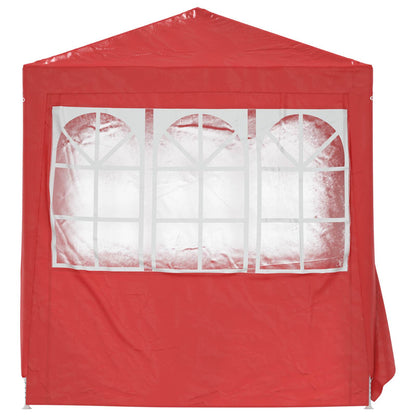 Party Tent Red 200 x 200 x 240 cm PE and Steel