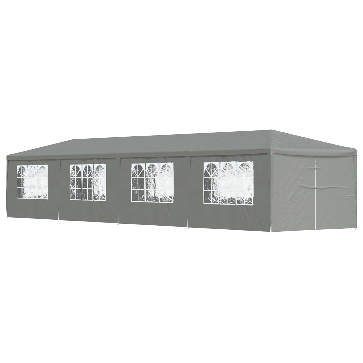 Party Tent 1200 x 300 x 255 cm Light Grey PE and Steel