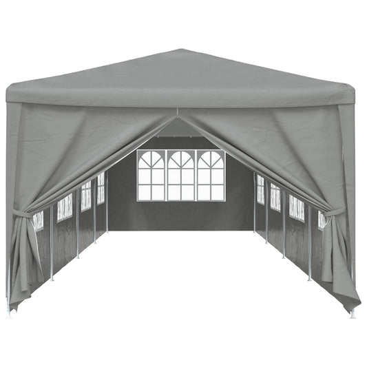 Party Tent 1200 x 300 x 255 cm Light Grey PE and Steel