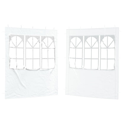 Party Tent Sidewall 2 pcs 200 x 195 cm White PE and Steel