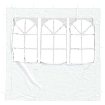 Party Tent Sidewall 2 pcs 200 x 195 cm White PE and Steel