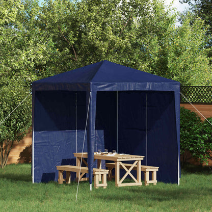 Party Tent Sidewall 2 pcs Blue 200 x 195 cm PE and Steel