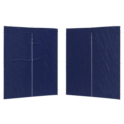 Party Tent Sidewall 2 pcs Blue 200 x 195 cm PE and Steel