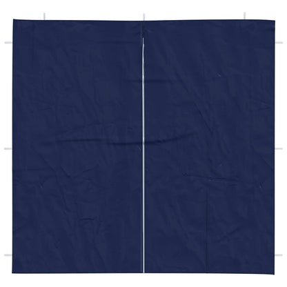 Party Tent Sidewall 2 pcs Blue 200 x 195 cm PE and Steel