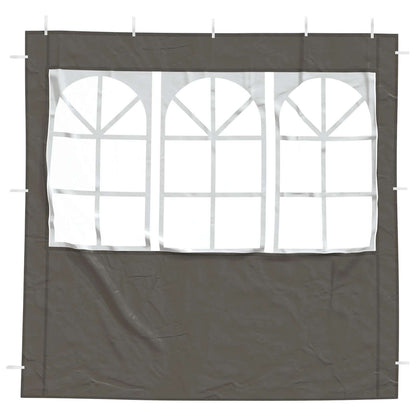 Party Tent Sidewall 2 pcs 200 x 195 cm Anthracite PE and Steel