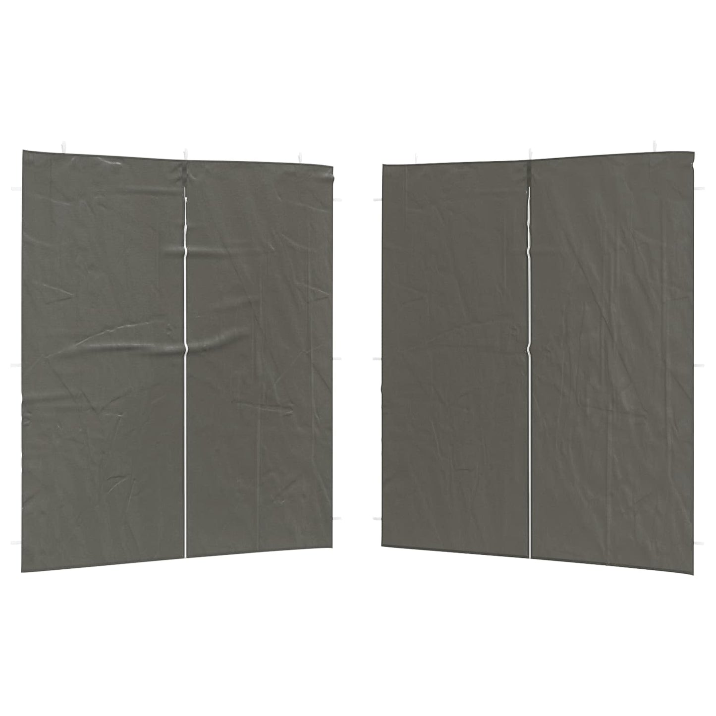 Party Tent Sidewall 2 pcs Anthracite 200 x 195 cm PE and Steel
