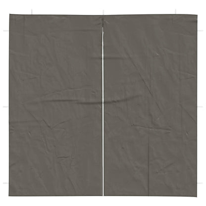 Party Tent Sidewall 2 pcs Anthracite 200 x 195 cm PE and Steel