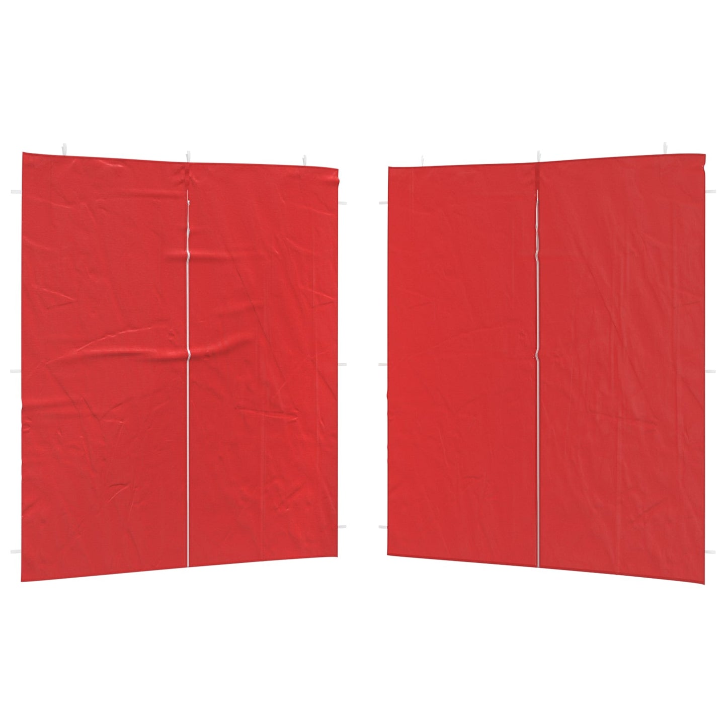 Party Tent Sidewall 2 pcs Red 200 x 195 cm PE and Steel