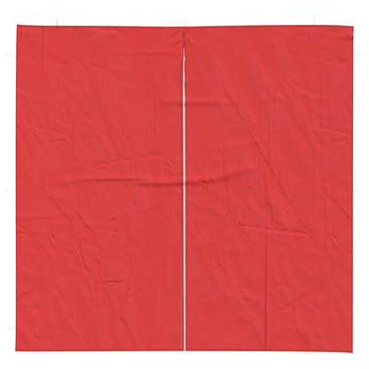 Party Tent Sidewall 2 pcs Red 200 x 195 cm PE and Steel