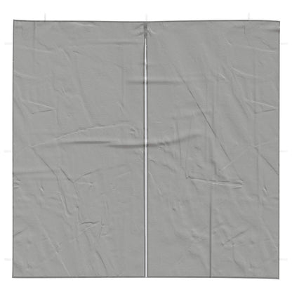Party Tent Sidewall 2 pcs Light Grey 200 x 195 cm PE and Steel