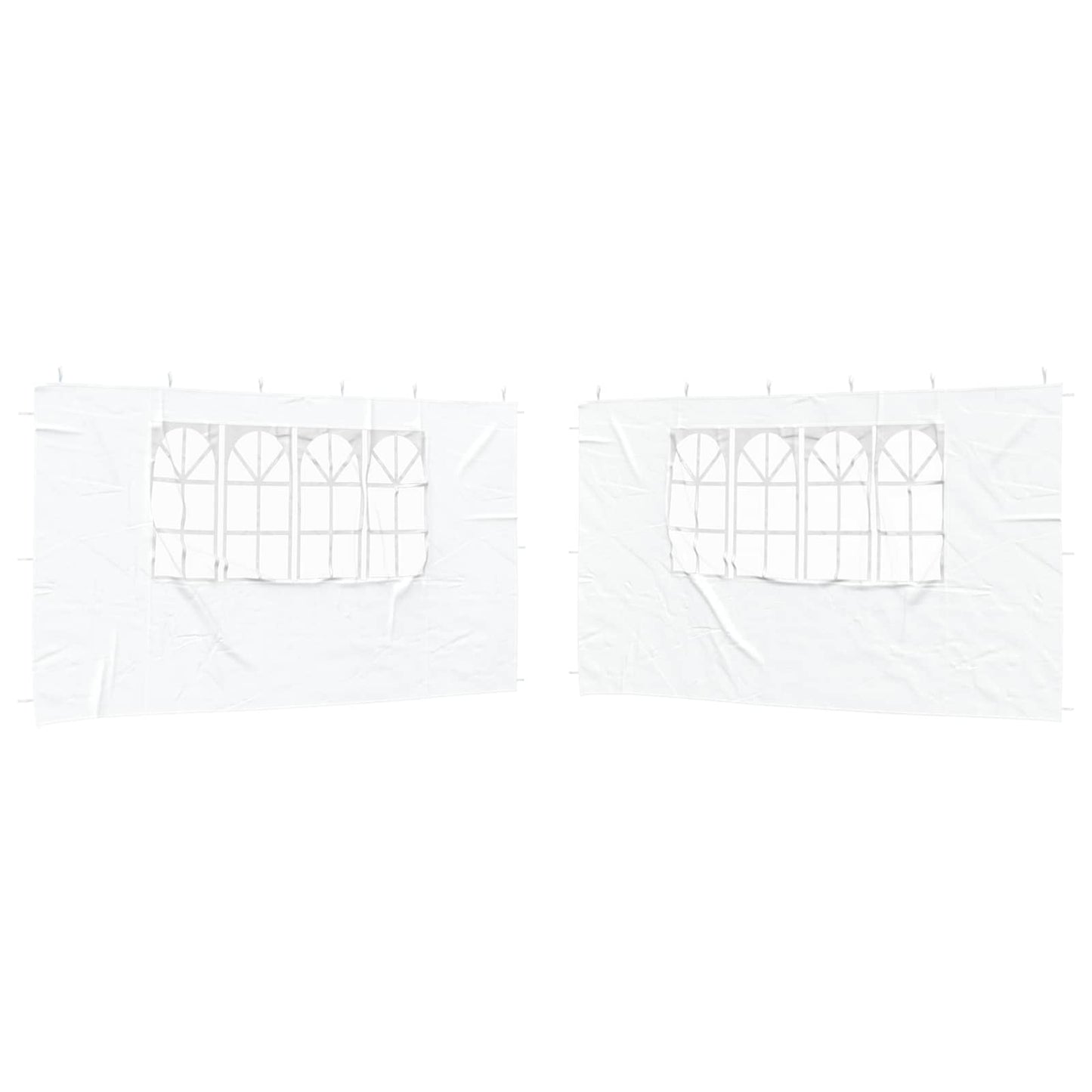 Party Tent Sidewall 2 pcs 400 x 195 cm White PE and Steel